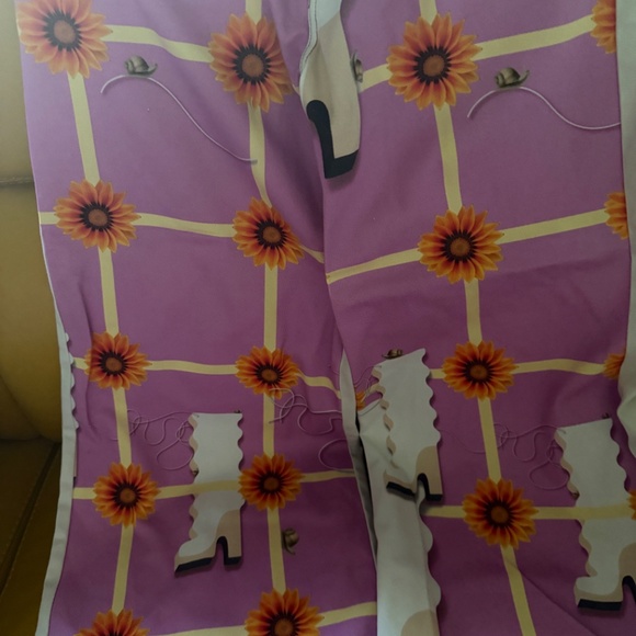 Loewe Anthea Hamilton Printed hi-rise wide leg Denim Pants Size 42 - Picture 9 of 14